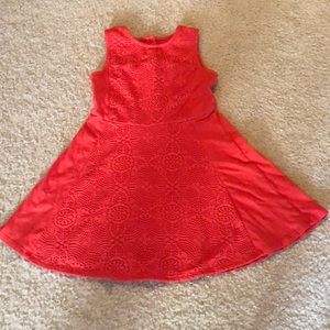 5 for $10 coral colored lace and cotton dress